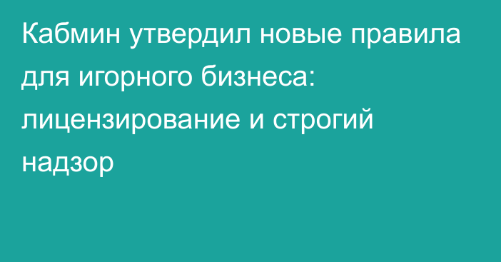 Кабмин утвердил новые правила для игорного бизнеса: лицензирование и строгий надзор