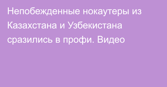 Непобежденные нокаутеры из Казахстана и Узбекистана сразились в профи. Видео