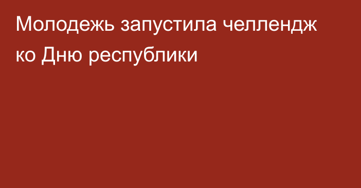 Молодежь запустила челлендж ко Дню республики