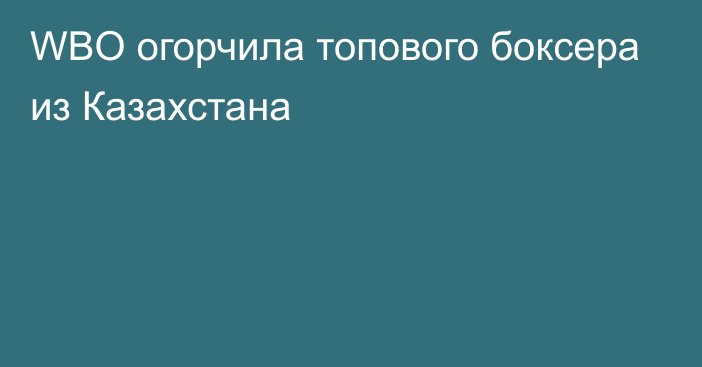 WBO огорчила топового боксера из Казахстана