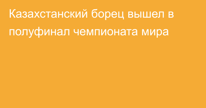 Казахстанский борец вышел в полуфинал чемпионата мира