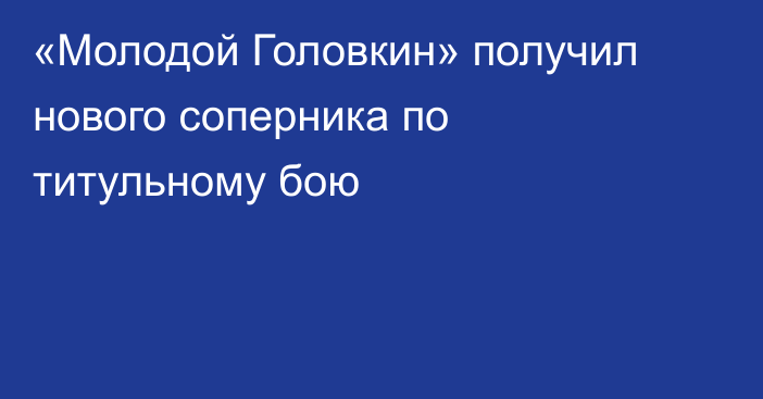 «Молодой Головкин» получил нового соперника по титульному бою