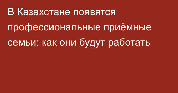 В Казахстане появятся профессиональные приёмные семьи: как они будут работать