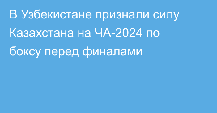 В Узбекистане признали силу Казахстана на ЧА-2024 по боксу перед финалами