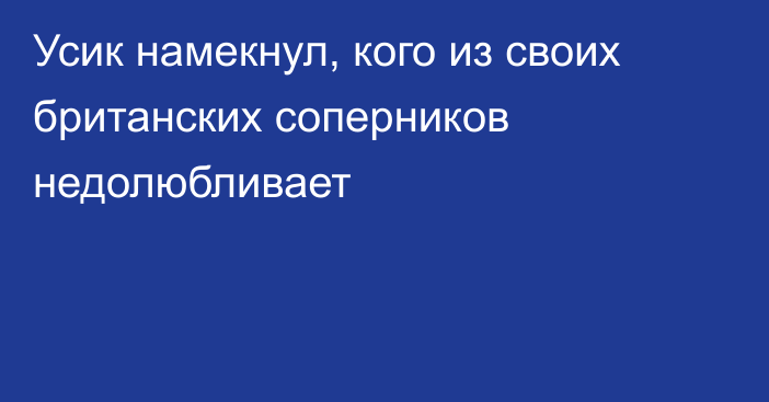 Усик намекнул, кого из своих британских соперников недолюбливает