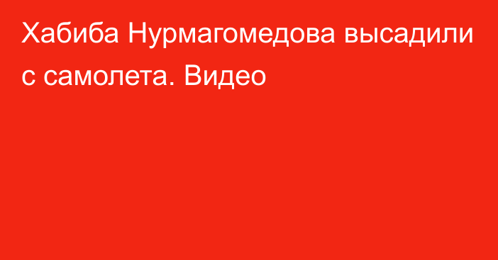 Хабиба Нурмагомедова высадили с самолета. Видео