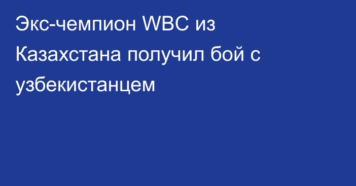 Экс-чемпион WBC из Казахстана получил бой с узбекистанцем