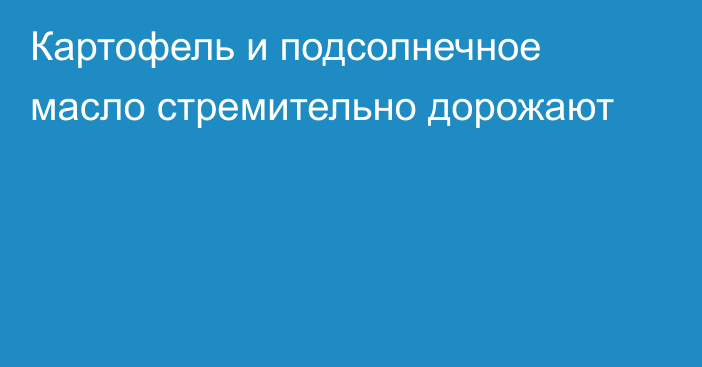 Картофель и подсолнечное масло стремительно дорожают