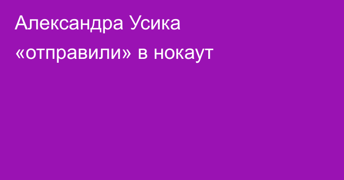 Александра Усика «отправили» в нокаут