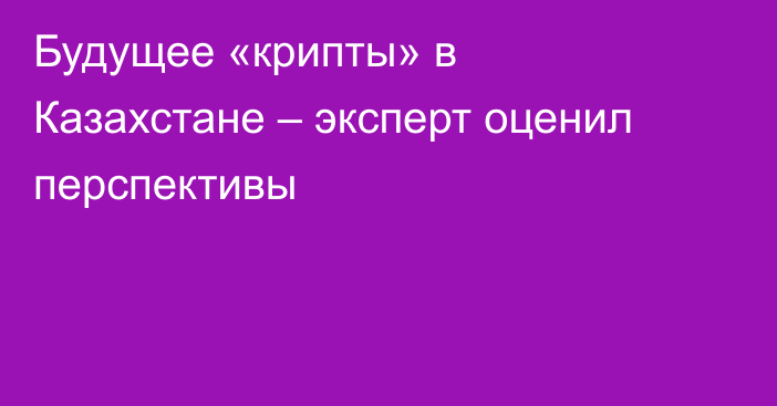 Будущее «крипты» в Казахстане – эксперт оценил перспективы